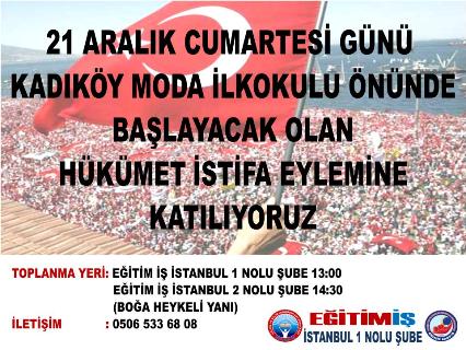 HÜKÜMET İSTİFA EYLEMİNE KATILIYORUZ